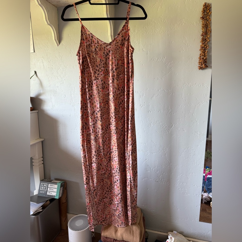 Elegant Multicolor Cheetah Maxi Dress